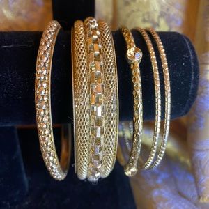 Set of 5 gold bangles